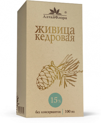 Купить живица кедровая алтайфлора 15%, флакон 100мл бад в Дзержинске