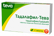 Купить тадалафил-тева, таблетки, покрытые пленочной оболочкой 20мг 2шт в Дзержинске