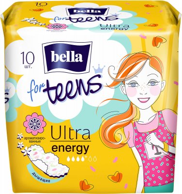 Купить bella (белла) прокладки for teens ultra energy супертонкие део 10 шт в Дзержинске