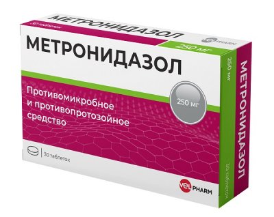 Купить метронидазол велфарм, таблетки 250мг, 30 шт в Дзержинске