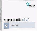 Купить аторвастатин, таблетки, покрытые пленочной оболочкой 40мг, 30 шт в Дзержинске