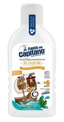 Купить pasta del сapitano junior (паста дель капитано) ополаскиватель для полости рта детский мягкая мята 6+, 400мл в Дзержинске