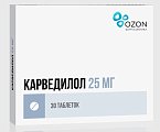 Купить карведилол, таблетки 25мг, 30 шт в Дзержинске