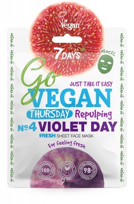 Купить 7 days go vegan маска для лица для тканевая для тех, кто любит посвежее, 25 г в Дзержинске