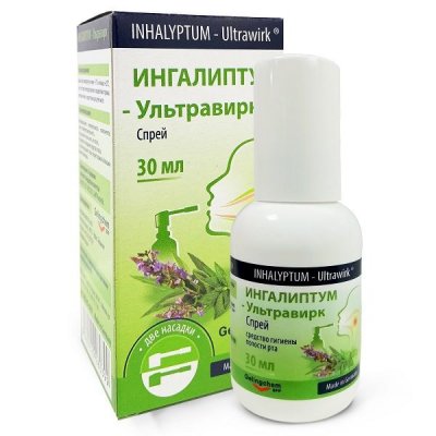 Купить ингалиптум-ультравирк, средство для гигиены полости рта, спрей 30 мл в Дзержинске