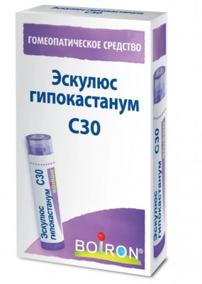 Купить эскулюс гипокастанум с30, гомеопатический монокомпонентный препарат растительного происхождения, гранулы гомеопатические 4 гр в Дзержинске