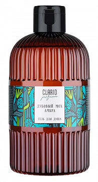Clario (Кларио) гель для душа парфюмированный дубовый мох амбра 500 мл