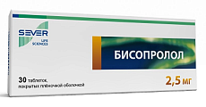 Купить бисопролол, таблетки, покрытые пленочной оболочкой 2,5мг, 30 шт в Дзержинске