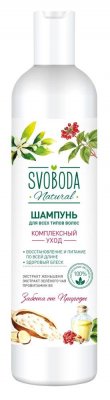 Купить svoboda natural (свобода натурал) шампунь для всех типов волос экстракт женьшеня, зеленого чая и провитамин в5, 430 мл в Дзержинске
