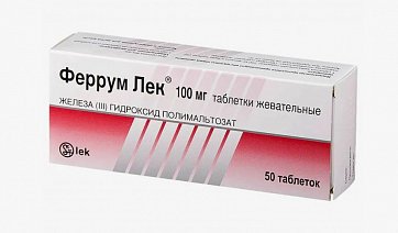 Феррум Лек, таблетки жевательные 100мг, 30 шт