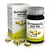 Купить витамин д3 (холекальциферол) 600ме, капсулы 410мг, 60 шт бад в Дзержинске