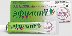 Купить эфилипт бро бэби, крем для детей разогревающий с отхаркивающим эффектом, туба 20г в Дзержинске