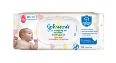 Купить johnson's baby (джонсон беби) салфетки от макушки до пяточек без отдушек 56шт в Дзержинске