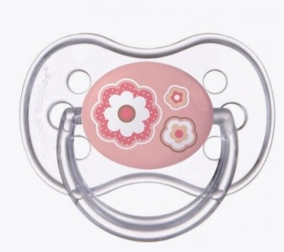 Купить canpol (канпол) пустышка круглая силиконовая 0-6 месяцев newborn baby розовая 1 шт в Дзержинске