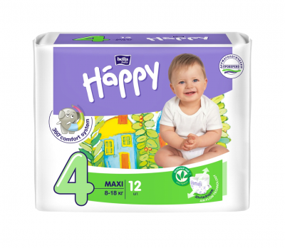 Купить bella baby happy (белла) подгузники 4 макси 8-18кг 12 шт в Дзержинске
