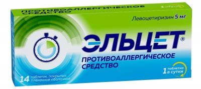 Купить эльцет, таблетки, покрытые пленочной оболочкой 5мг, 14 шт от аллергии в Дзержинске