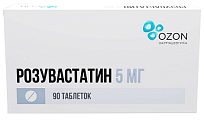 Купить розувастатин, таблетки, покрытые пленочной оболочкой 5мг, 90 шт в Дзержинске