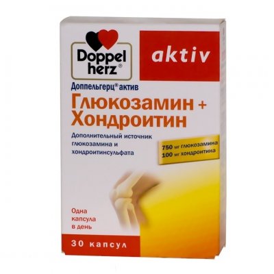 Купить doppelherz (доппельгерц) актив глюкозамин+хондроитин, капсулы 30шт бад в Дзержинске