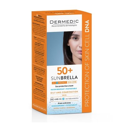 Купить dermedic sunbrella (дермедик) солнцезащитный крем для жирной и комбинированной кожи spf50+, 50г в Дзержинске