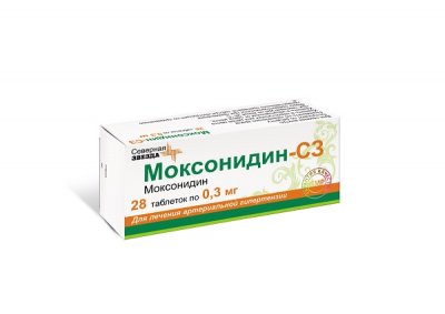 Купить моксонидин-сз, таблетки, покрытые пленочной оболочкой 0,3мг, 28 шт в Дзержинске