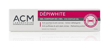 ACM Depiwhite Eye Contour, гель для удаления темных пятен кругов мешков под глазами и гиперпигментации вокруг глаз, 15 мл