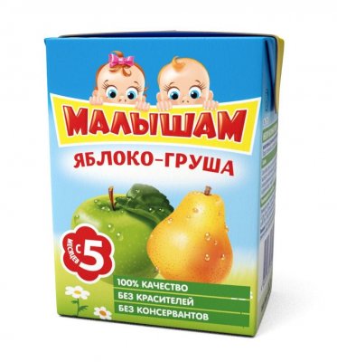 Купить малышам нектар яблоко-груша неосветленный с 5 месяцев, 200мл в Дзержинске
