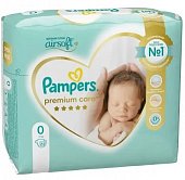 Купить pampers premium care (памперс) подгузники 0 для новорожденных 1-3кг, 22шт в Дзержинске