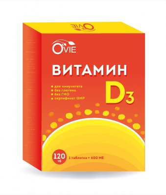 Купить ovie (ови) д3 600ме таблетки для рассывания 220мг, 120 шт бад в Дзержинске