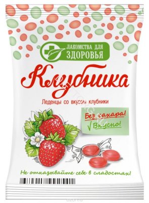 Купить карамель леденцовая лакомства для здоровья без сахара со вкусом клубники, 50г в Дзержинске