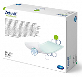 Купить silicone plus zetuvit (цетувит) повязка суперабсорбирующая с контактным слоем из силикона 20см х25см, 10шт в Дзержинске