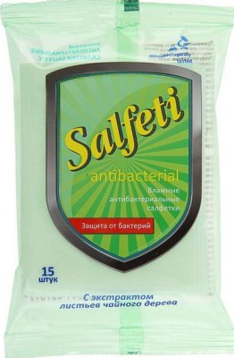 Купить salfeti (салфети) салфетки влажные антибактериальные чайное дерево 15шт в Дзержинске