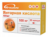 Купить янтарная кислота 100мг югмедфарм, капсулы 30шт бад в Дзержинске