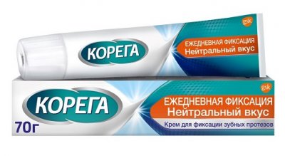 Купить корега крем для фиксации зубных протезов нейтральный вкус, 70г в Дзержинске
