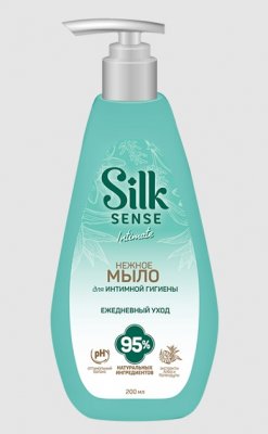 Купить silk sense (силк сенс) мыло нежное для интимной гигиены с экстрактом алоэ и календулы, 190 мл в Дзержинске