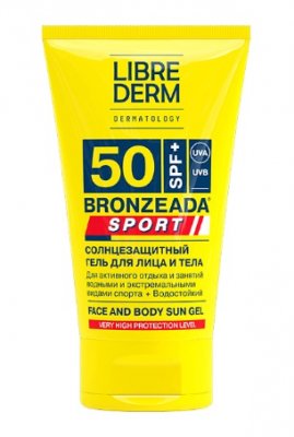 Купить librederm bronzeada sport (либридерм) гель солнцезащитный для лица и тела, 50мл spf150 в Дзержинске