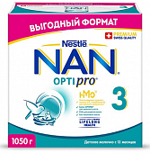 Купить nan 3 optipro (нан) смесь сухая для детей с 12 месяцев, 1050г в Дзержинске