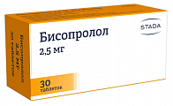 Купить бисопролол, таблетки покрытые пленочной оболочкой 2,5мг, 30 шт в Дзержинске