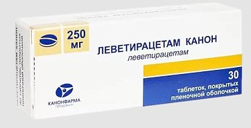 Леветирацетам-Канон, таблетки, покрытые пленочной оболочкой 250мг, 30 шт