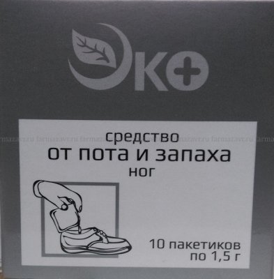 Купить эко средство д/ног от пота и запаха пак 1,5г №10 в Дзержинске