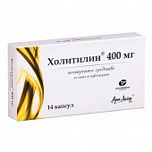 Купить холитилин, капсулы 400мг, 14 шт (банка) в Дзержинске