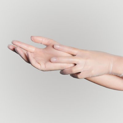 Купить перчатки sf gloves диагностические виниловые нестерильные неопудрен размер l, 50 пар, прозрачные в Дзержинске