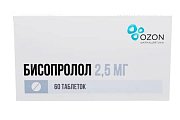 Купить бисопролол, таблетки, покрытые оболочкой, 2,5мг, 60 шт  в Дзержинске