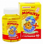 Купить витамины мишки кальций мармеладки консумед (consumed), пастилки жевательные, 60 шт бад в Дзержинске