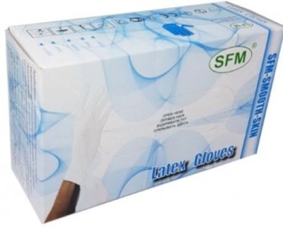 Купить перчатки смотровые sfm латексные нестерильные опудренные m n50 пар/натуральный в Дзержинске