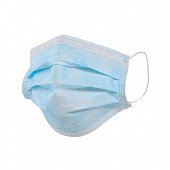 Купить маска медицинская трехслойная нестерильная на резинке голубая, 1 шт в Дзержинске