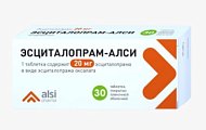 Купить эсциталопрам-алси, таблетки, покрытые пленочной оболочкой 20мг, 30 шт в Дзержинске