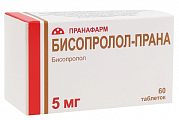 Купить бисопролол-прана, таблетки, покрытые пленочной оболочкой 5мг, 60 шт в Дзержинске