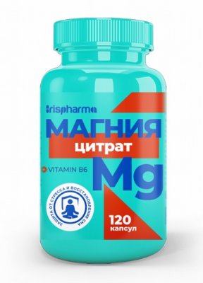 Купить ирисфарма (irispharma) магния цитрат с витамином в6, капсулы 120 шт бад в Дзержинске