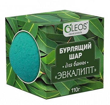 Oleos (Олеос) шар для ванн бурлящий Эвкалипт, 110г