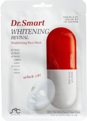 Купить dr. smart (др.смарт) маска тканевая для лица от пигментации с витаминным комплексом, 1 шт в Дзержинске